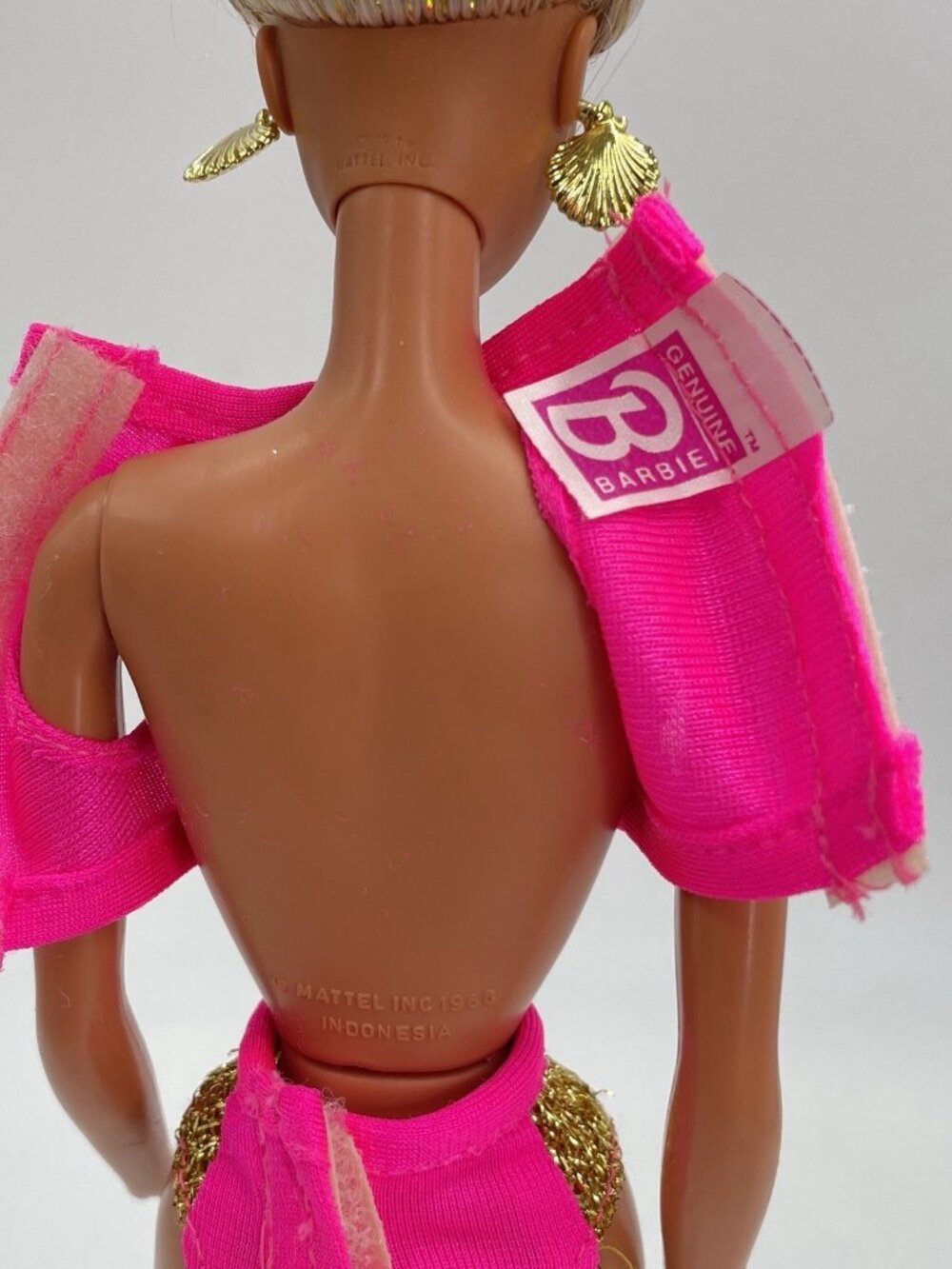 Vintage Splash'N Color Barbie Color Change Braid with Original Bikini & Earrings - Picture 9 of 14